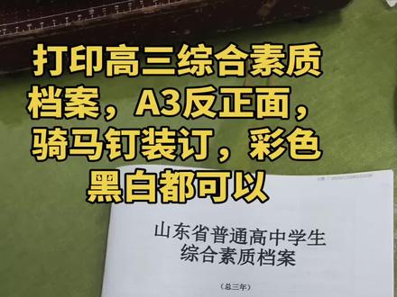 高三综合素质档案打印