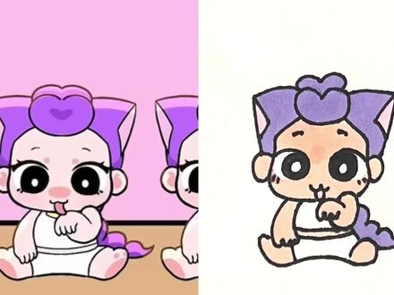 猎魔女团的手机拍照好厉害 #简笔画 #猎魔女团 #恶魔男团 #露米 #秦宇