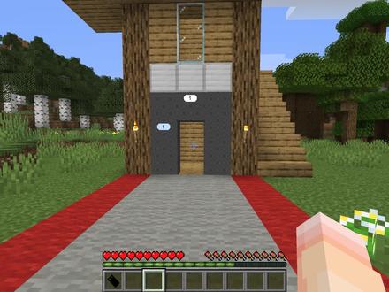 我的世界:搭建超简单的电梯!一键升天,快乐无边~