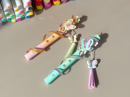 手工教程|一张纸做敲仙气国风笛子 #手工 #diy #国风