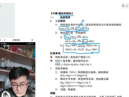 非金属专题-硅元素之精硅制备#高中化学 #化学 #在线学习 #学习 #干货 #高考 专业的志愿填报找👉@沐学堂报考咨询丛喜澪 #高考志愿填报
