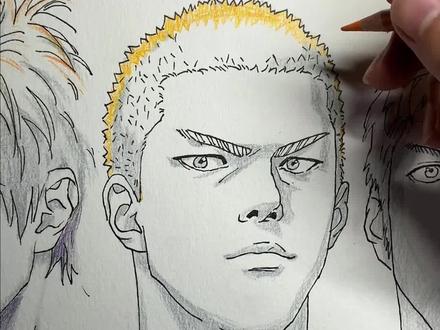 五一出门人挤人,不如在家画画画!#创作灵感 #灌篮高手全国大赛#灌篮高手是我和青春的约定 #五一假期 #手绘教程