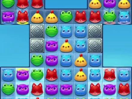 406-410关,隐藏在冰块下面的企鹅和熊出来了,快快来解救他们吧#开心消消乐 #一起玩游戏 #游戏