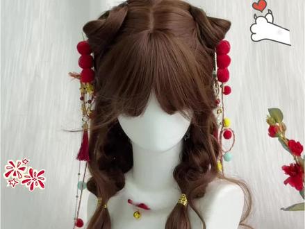 适合日常和新年的猫耳麻花辫发型教程来啦! #新年#萌妹子#美宿假发#发型教程#编发