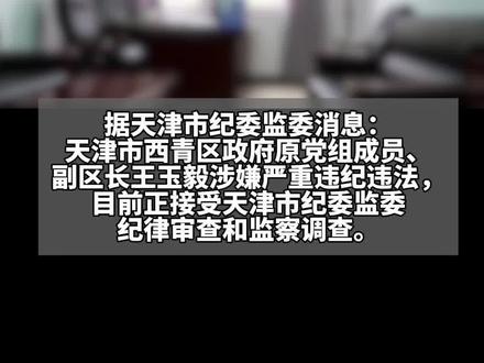 天津市西青区政府原党组成员、副区长王玉毅被查