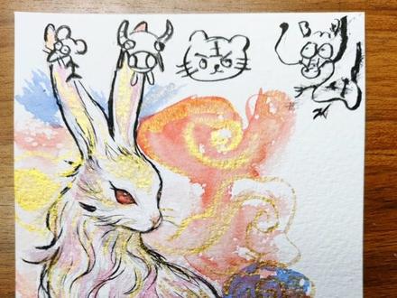 主打一个公平公正,一碗水端平🤭#画画 #十二生肖 #拼豆 #抽象 #十二生肖偏心版