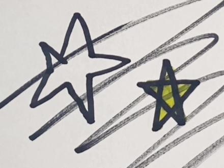 一笔画出星星🌟#简笔画 #幼儿简笔画 #一起学画画