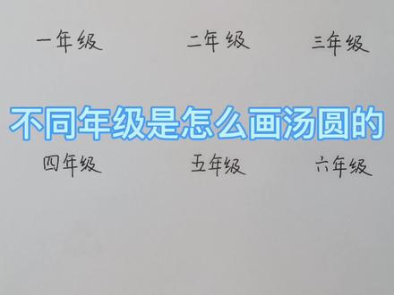 创意简笔画:不同年级是怎么画汤圆的,你属于几年级的画法呢?