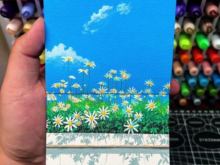 晴日花影|丙烯马克笔|附色号步骤 「蓝天为底,雏菊作序,影子是写给地面的诗」
🖊️:恩米80色
📒:轻听文创
👀:六条
#丙烯马克笔#翻翻乐#绘画步骤#跟着抖音学画画#菊花