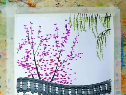 这个春天不方便出门,那就一起画一画春天吧,简单吧,你学会了嘛?#跟我一起学画画 #画画其实很简单 #马克笔画 #画画使我快乐 #想画就画 #一起学画画 #手绘 @抖音小助手 @DOU+小助手