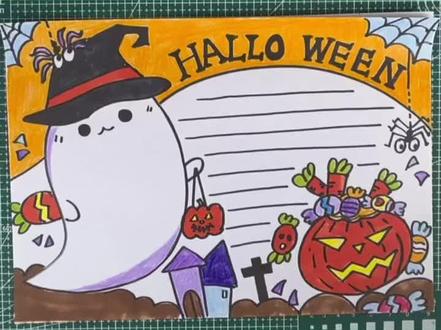 万圣节手抄报来啦,简单又好看。#英语手抄报 #万圣节 #万圣节手抄报 #手抄报 #手抄报作业