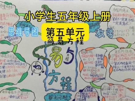 五年级上册数学第五单元思维导图教程来啦!#手绘思维导图