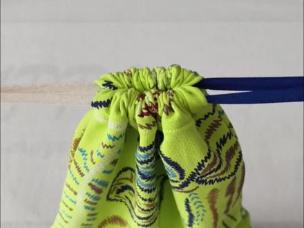 束口袋穿绳教程#爱手工爱生活#手工 #裁缝