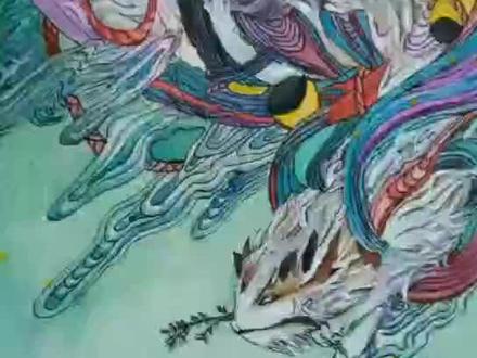 《白泽兽》——山海经系列 上色,祥瑞之象征#画画 #艺术 #神话 #原创 #创意美术 #绘画