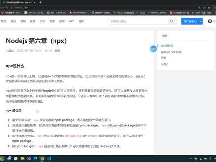 Nodejs npx #npx #node #小满zs #IT #互联网