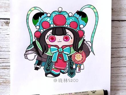 蛋仔派对简笔画(更新第46集)~川剧少女梧桐 #一起学画画 #简笔画 #蛋仔派对 #川剧少女梧桐 #画画 @抖音小助手