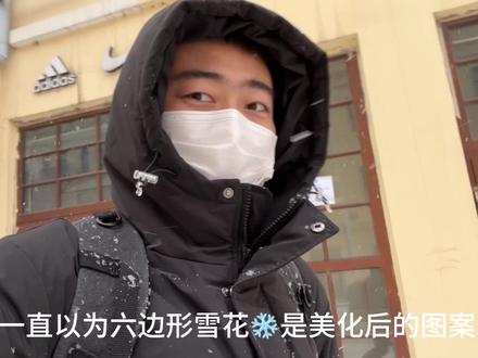你见过真实雪花的形状吗❄️#哈尔滨旅游攻略 #哈尔滨 #日常vlog #雪 #索菲亚教堂