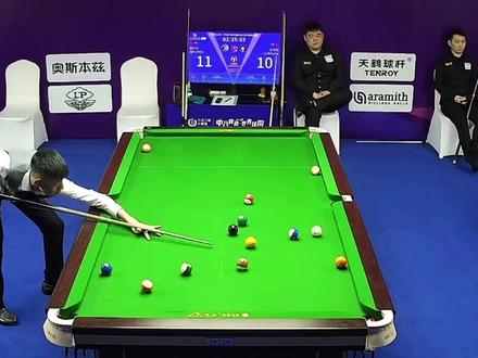 恭喜石家班地下杀手秦利文13:11拿下湖北第一杆吕劲松,成功晋级乔氏五百万正赛#秦利文吕劲松 #乔氏大师赛总决赛 #秦皇岛大师赛总决赛 #台球