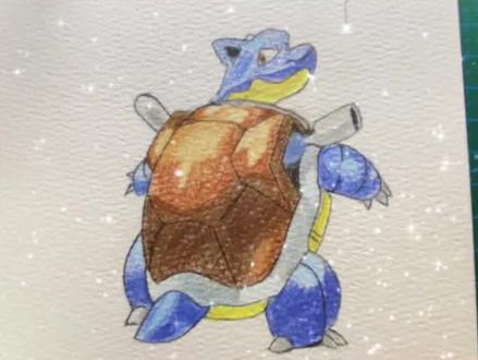 一天一个破壳梦,彩铅手绘简笔画。水箭龟,就决定是你了!#精灵宝可梦 #彩铅手绘 #一天一个破壳梦 #简笔画 #水箭龟