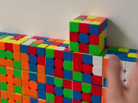 魔方画鬼灭之刃祢豆子#魔方 #画 #鬼灭之刃#祢豆子 #可爱 #趣味