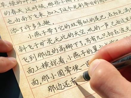 三年级下册课文《燕子》✍️@抖音小助手 #硬笔书写