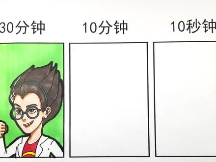 快画挑战:用30分钟、10分钟、10秒钟画天才威,10秒钟画啥样? #搞笑 #手绘