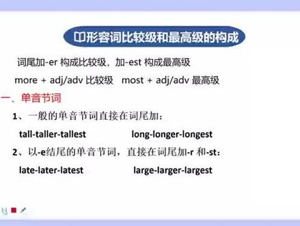 英语形容词比较级和最高级#零基础学英语 #英语语法#英语形容词