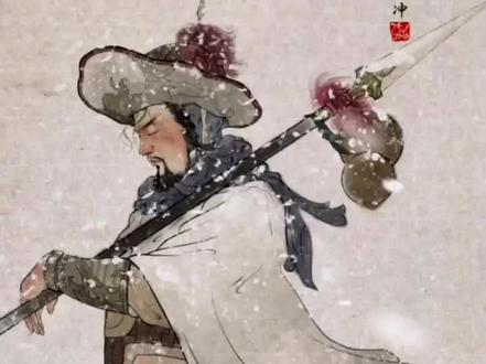 林冲是八十万禁军枪棒教头,有万夫不当之勇,因生得“豹头环眼,燕颔虎须”,人称豹子头。#画画 #插画#插画分享#水浒传 #水浒