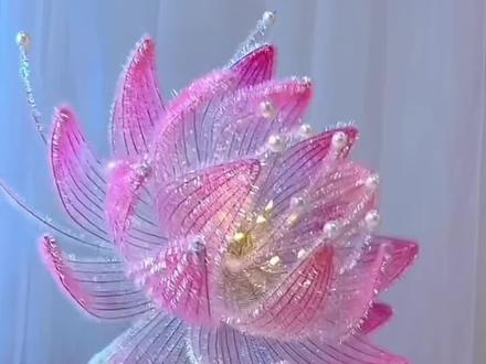 荷花h手拿花材料包教程#手工diy