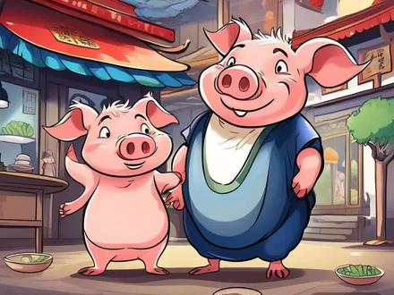 《小猪唏哩呼噜和嘀哩嗒啦》一、小猪巧遇猪八戒