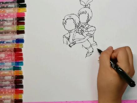 斗罗大陆唐三和小舞一起来啦,快来彩铅一起画个吧