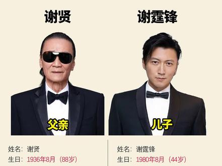 谢霆锋和父亲谢贤#谢霆锋 #谢贤