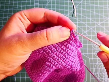 钩编教程|保暖立体口罩-口罩包边、包铁丝部分