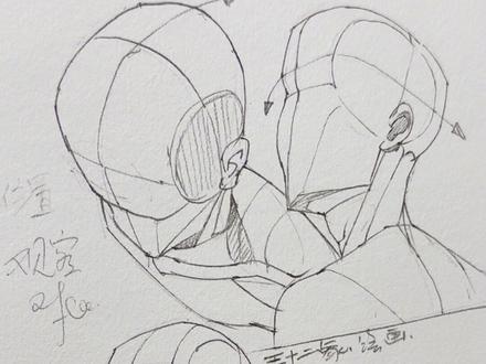 头颈肩的技巧#二次元#人体#速写#零基础学画画