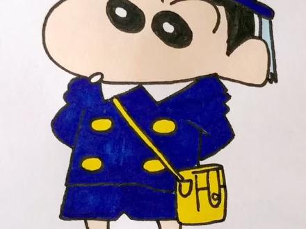 蜡笔小新简笔画 #画心画画 #该你出色 @DOU+小助手