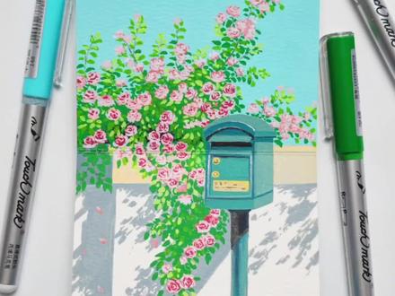春日来信|丙烯马克笔教程
#春天的色彩 #小清新治愈系画作分享 #画画 #丙烯马克笔 #绘画过程