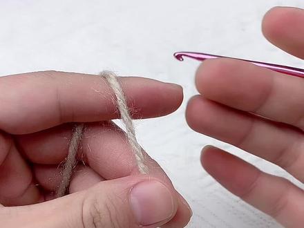 双辫子针的起针钩织方法