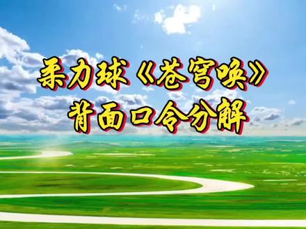 周伟龙老师《苍穹唤》背面口令分解
