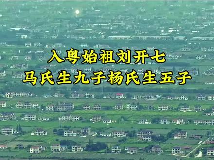 刘氏入粤始祖刘开七十四子的典故#刘氏家族 #历史 #文化