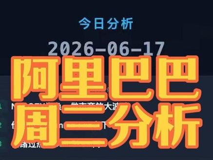 阿里巴巴 20260617 周三分析 #阿里巴巴 #港股 #期权