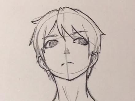 动漫人物仰视#手绘 #动漫 #绘画教程