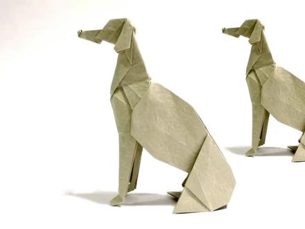 立体折纸之狗狗系列之意大利灰狗