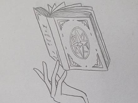 拿着魔法书的手怎么画#简笔画#画画#跟着抖音学画画 #画画教程 #内容启发搜索