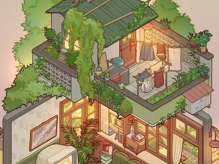 谁懂啊!在《我的休闲时光》里住进了90年代的老房子,这个爬满绿植的屋顶,暖黄的灯光,一整个被治愈住了!
#微缩场景
#我的休闲时光
#我的休闲时光蜗居物语
#我的休闲时光创作官
#我的休闲时光游戏