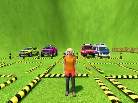 #小汽车 #模拟 #警车 越野车闯关动画