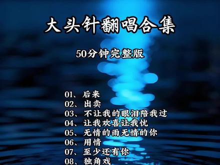 11月6日 #音乐推荐 #大头针翻唱合集50分钟完整版 #推歌
