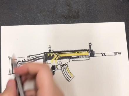 画它不香吗?#和平精英 #吃鸡#画吃鸡 #游戏 #枪 #画枪 #scar