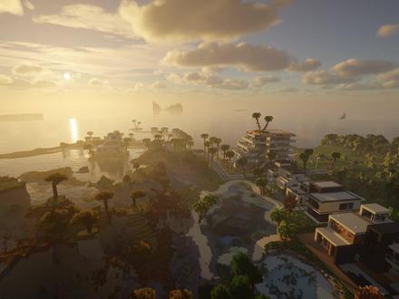 悠然假日建造记:加油站与温泉来啦 #我的世界 #游戏内容风向标