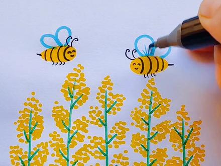 一起来画油菜花#简笔画#育儿