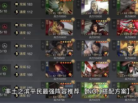 #率土之滨 率土之滨平民最强阵容推荐